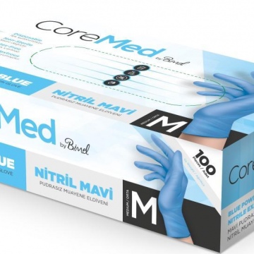 CoreMED Nitril Mavi Eldiven Pudrasız