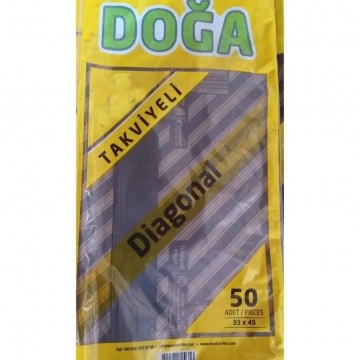 EkoPlast Desenli Takviyeli Çanta 60x70