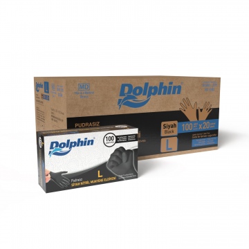 Dolphin Eldiven Siyah Kalın