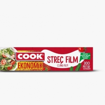 COOK Streç Film PE Sarı 45 CM X 300 m 